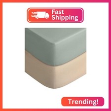 Yoofoss Pack and Play Sheets Fitted, Mini Crib Sheets 2-Pack for Pack N Play Mat