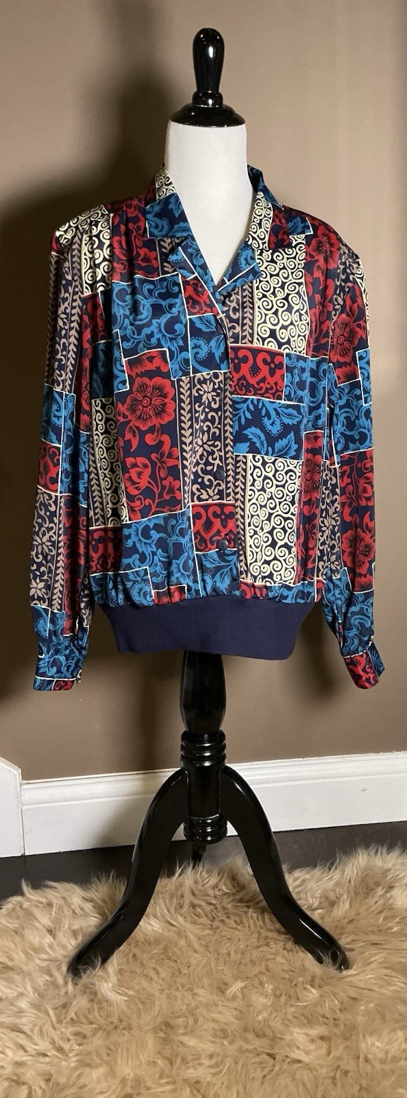 Notations Vintage Womens Blouse Patchwork Design … - image 1