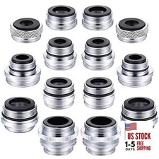 14 Pieces Faucet Adapter Kit Kitchen Aerator Adapter Female to Male for Water