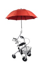 Rolko Protektor Rollatorregenschirm, Rollatorschirm, Rollatorsonnenschirm rot