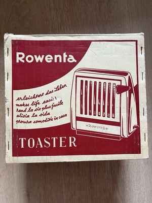 Vintage Rowenta Toaster 50er/60er Jahre   funktioniert   mit Originalverpackung