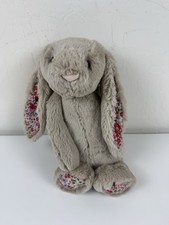 Jellycat Bashful Posy Blossom Bunny Beige Floral Ears Feet Medium Retired