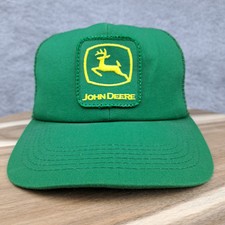 Vintage John Deere Hat Cap Snap Back K-Products Trucker Cap Mesh Back Patch USA