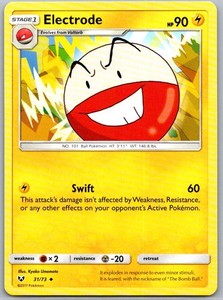 Electrode 31/73 Shining Legends Uncommon Pokemon Card