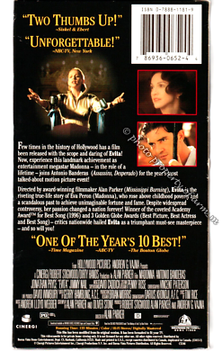 Evita - Madonna, Antonio Banderas (1996 PG VHS) V.G. Condition | eBay