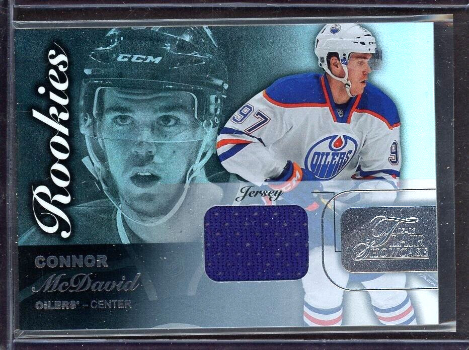 2015-16 Fleer Flair Showcase Materials Rookies Jersey Connor McDavid RC _2227