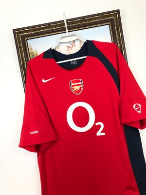 Vintage Nike Arsenal Football Shirt o2 Soccer Train Jersey Mens