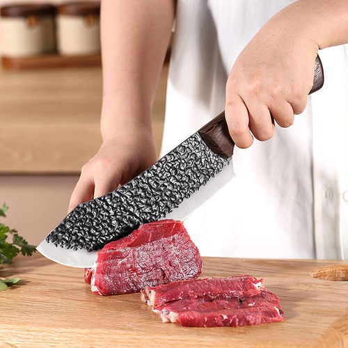 8X Sharp Japanese Kitchen Knives Set Chef Knife Meat Cleaver Chopper+Storage Bag - Picture 12 of 35