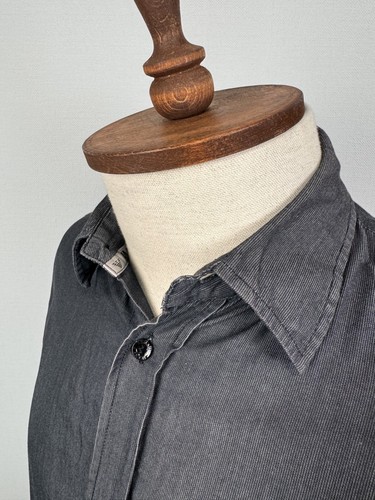 Armani Jeans Gray Long Sleeve Pocket Casual Button Down Shirt Sz M - Picture 12 of 22