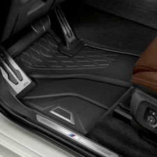 Genuine OEM Front All Weather Black Rubber Floor Mats For BMW G05 G06 X5 X6 X7