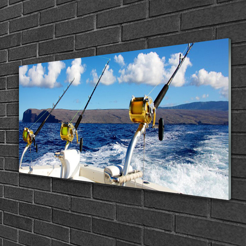 Tableau sur verre décoration murale mer paysage océanique 100x50 cm