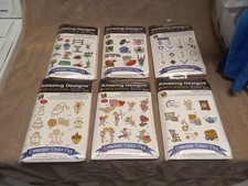 Lot of 6 Amazing Designs Great Notions Home Embroidery Design Pack -NIB Floppy