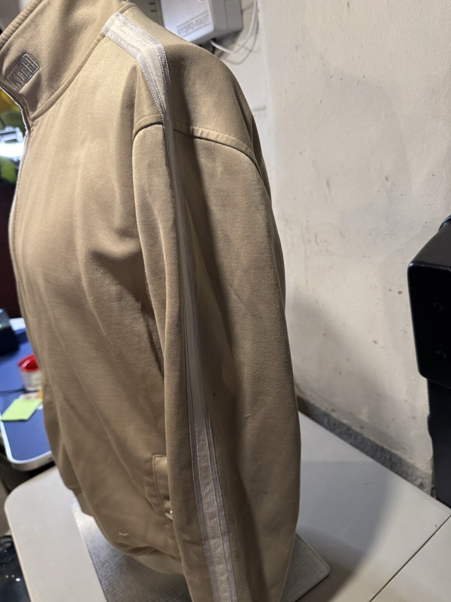 Kith Beige Logo Applique Detail Jersey Zip Front Jacket L | eBay