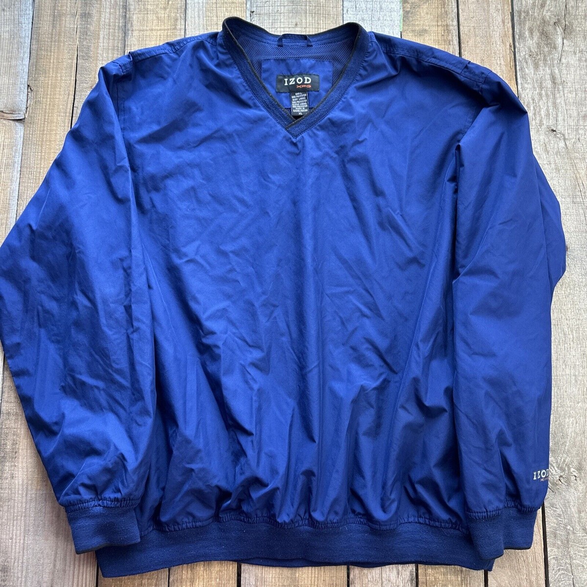 Mens Windbreaker Jacket Izod Pullover Windbreaker IZOD XFG Blue