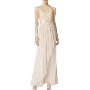 Adrianna-Papell-Womens-Tan-Full-Length-Evening-Dress-Gown-8-BHFO-3084