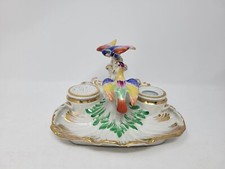 TPM Carl Tielsch Porcelain Inkwell And Sander 1850s