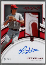 2022 Immaculate Collection Red #157 Luke Williams MEM Auto /49