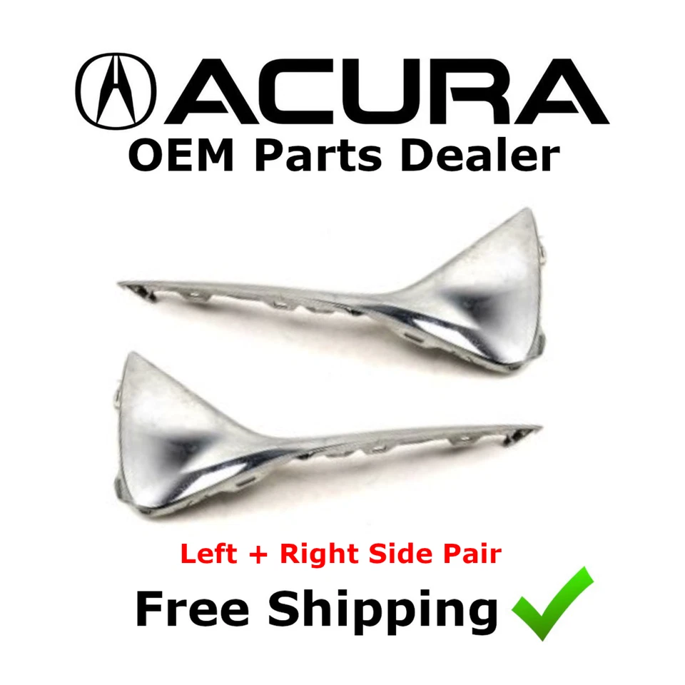 Acura RDX 2019-2021 LH + RH par parachoques delantero adorno nuevo (OEM) Foto 3 de 4