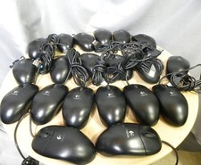 Lot of 20 Logitech USB Wired Black Scroll Optical Mice M-UAE96 Mouse
