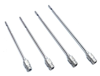 Teat Udder Cannula or Needles with 2 Eyes 2.5 mm Stainless Steel 4-piece Set