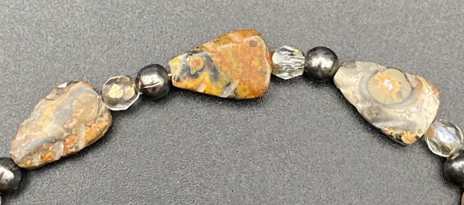 Bumblebee Jasper Bracelet Arrowhead Leaf Silver T… - image 5