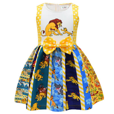lion king birthday dress Lion King Girls Disney Lilo & Stitch Simba French Terry Skater Dress to