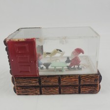 Kurt Adler Hard Plastic Santa  s Workshop Snow Globe Missing Parts Vintage