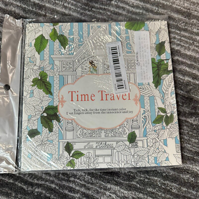 Relaxing Adult Coloring Book Time Travel 24 Pages 7x7 Fun Anti Stress PB New