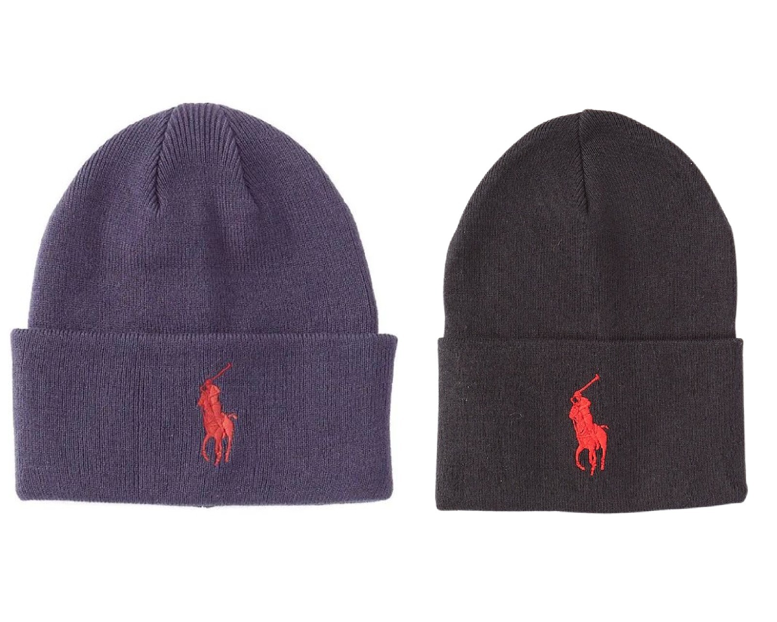 Cappello Berretto Polo Ralph Lauren Uomo Beanie Ricamato Big Pony Navy o Nero