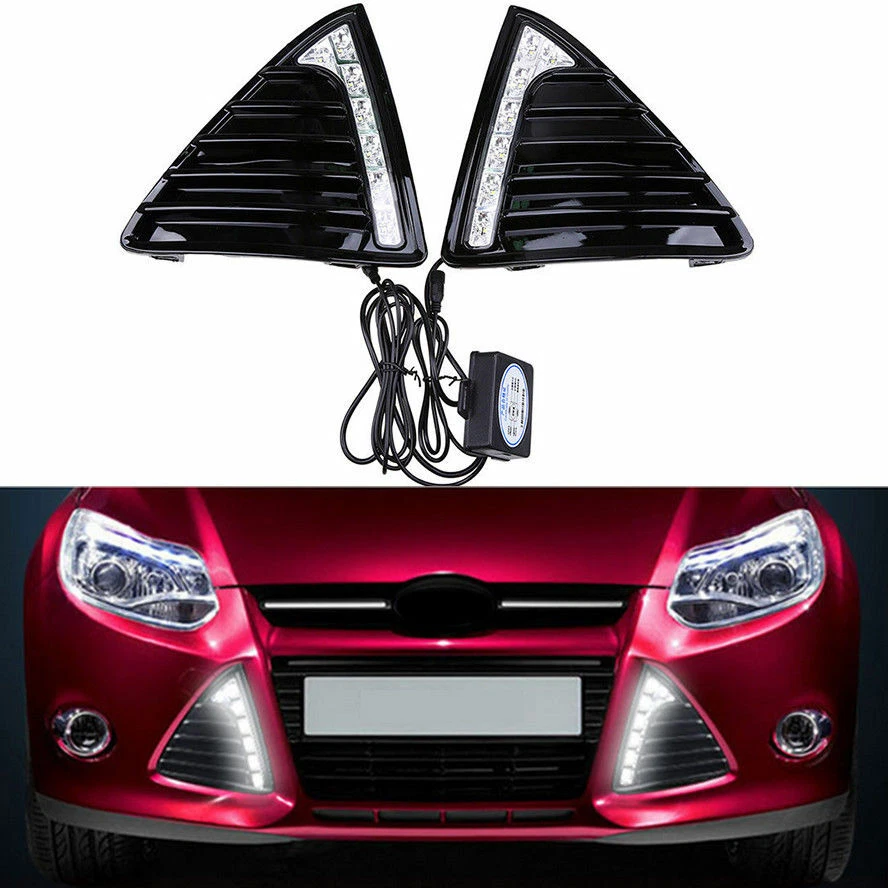 LED Front Driving Daytime Running Light Fog Lamp DRL For Ford