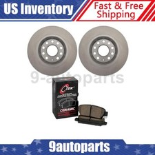 Rear Anti Shake Disc Brake Rotors + Ceramic Brake Pads For 2006-2012 Seat Leon