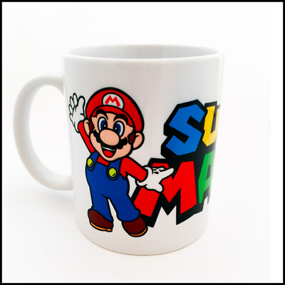 MUG TASSE Super Mario Figur und Symbole Pixel Videospiel Manga Animiert Japanisch