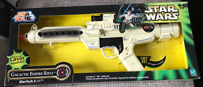 STAR WARS GREEN BOX POTF STAR TOURS GALACTIC EMPIRE RIFLE BLASTER NEW 1997