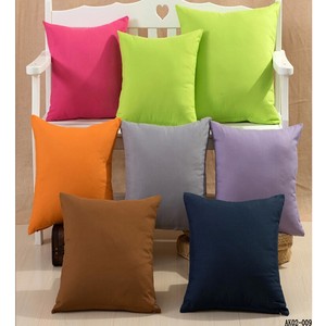 Square Solid Color 100% Cotton Pillow Cushion Cover Case 45 x 45cm