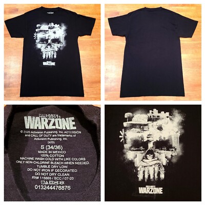Call Of Duty Warzone Video Game Promo Graphic T-Shirt Mens Small Black