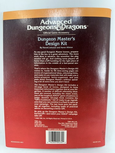 AD&D Dungeon Master's Design Kit #9234 (1988) - Picture 6 of 6