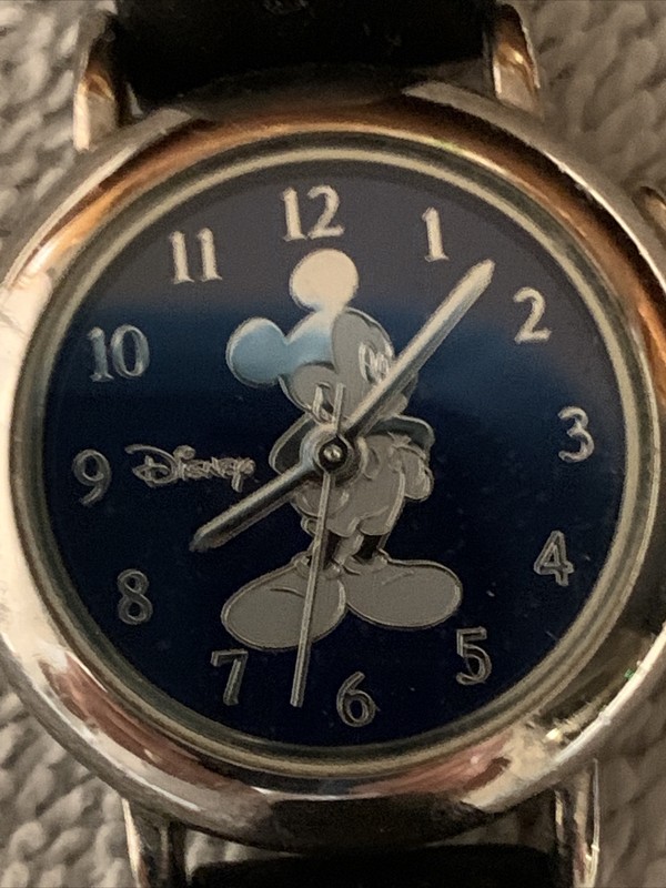 #439-Disney Mickey Mouse Watch MC0179: 30M Blue w/Silver Mickey