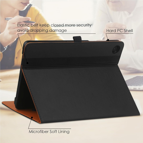 Galaxy Tab A9 Plus/A9+ 5G Case, Folio Cover with Pocket & Hand Strap (Auto Wake/ - Photo 6/12