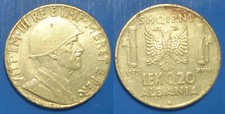 Albania 0,2 Lek 1939 R KM#29 Stainless Steel (Албан14)