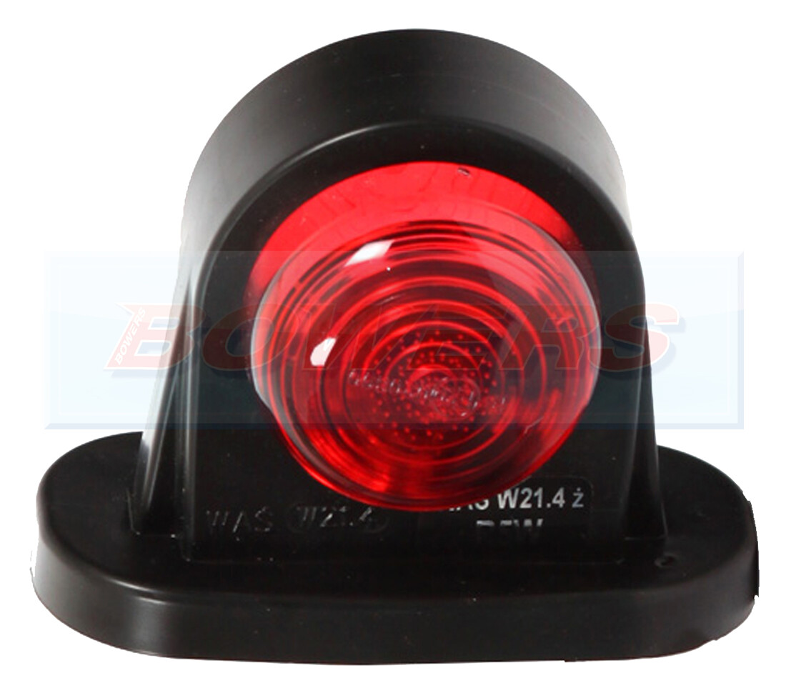1x RED WHITE RUBBER SIDE END MARKER LIGHT FOR IFOR WILLIAMS INDESPENSION TRAILER
