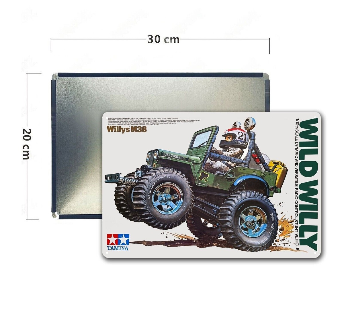 Metal Poster Vintage Rc Car Wall Deco Tin Sign Plaque Tamiya