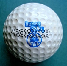 Vtg 1960 s Roman Meal Logo Golf Ball Four Dot Defect