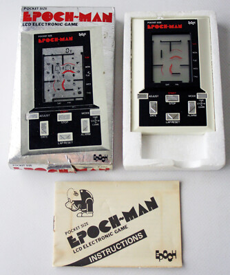 VINTAGE 1981 EPOCH MAN PAC MAN FAST ACTION LCD HANDHELD ELECTRONIC