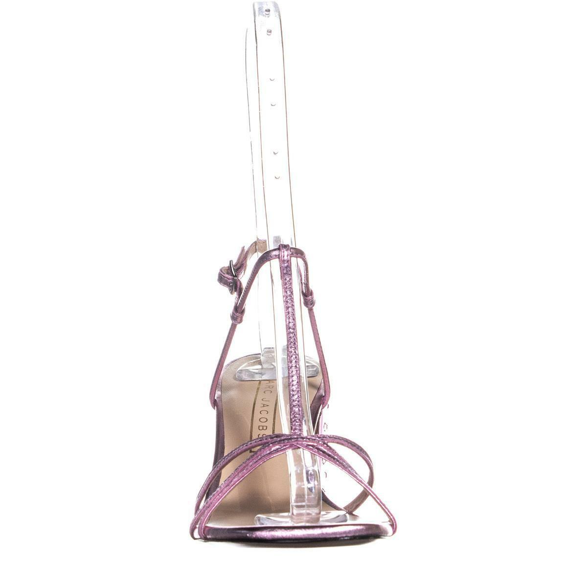 Marc Marc Marc Jacobs Sheena T-Strap Heeled Sandals, Pink, 8.5 US 38.5 EU 521e40 Marc Marc Marc Jacobs Sheena T-Strap Heeled Sandals, Pink, 8.5 US 38.5 EU 521e40