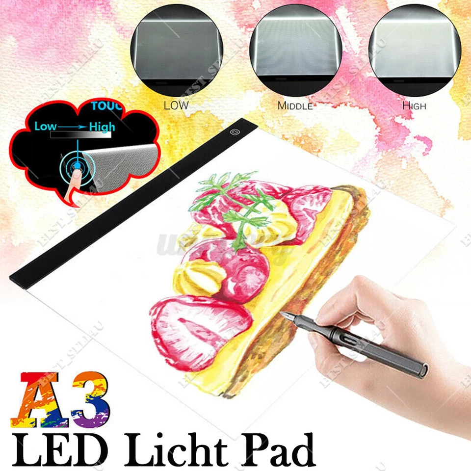 A3 LED Dimmbar Diamond Painting Lichtplatten Lightpad Board Zeichenbrett USB - Bild 3 von 4