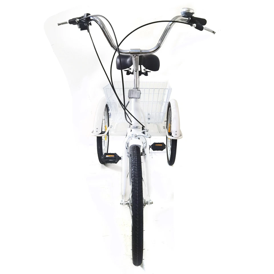 20" Dreirad für Erwachsene 8 Gang Lastenfahrrad Seniorenrad Mit Einkaufskorb DHL - Bild 3 von 4