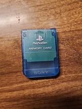 Genuine Official Sony PlayStation PS1 Memory Card SCPH-1020 Blue