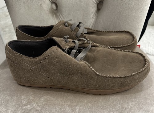 Patagonia Men’s 13 Alvah Shoe Canteen Brown Suede Moccasin Barefoot Logo *NEW* - Picture 2 of 6