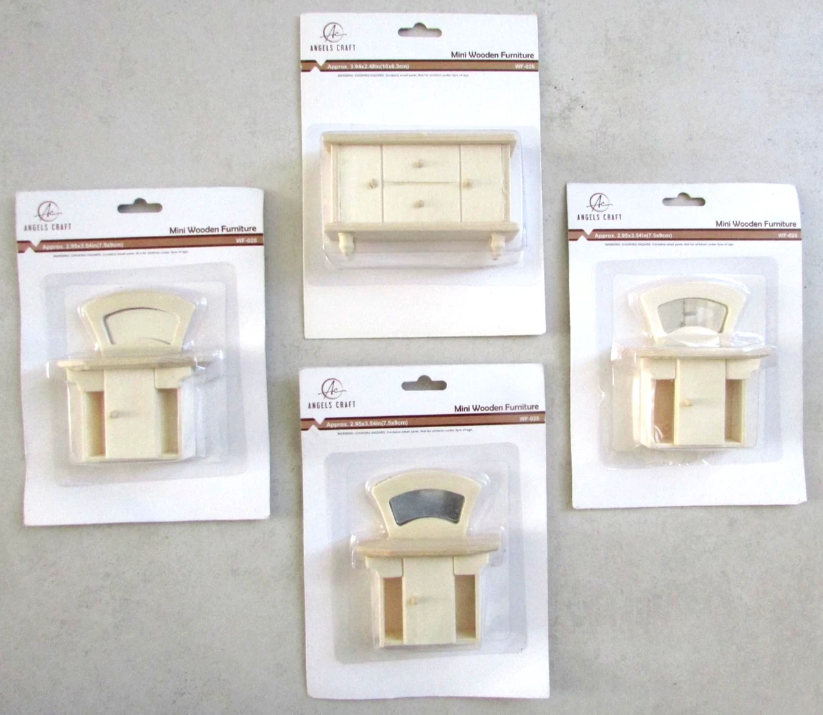 Coiffeuse Miniature En Bois Chêne Clair 1:12 Pour Maison De Poupée - Style Victorien, Melody Jane