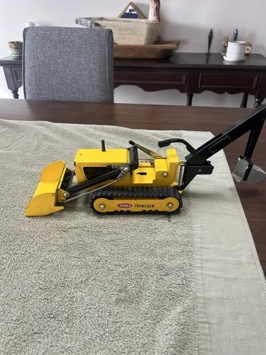 Vintage 1960s Tonka Trencher Backhoe Loader Pressed Steel Made in USA